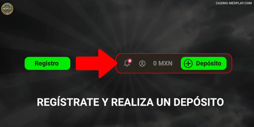 Regístrate y realiza un depósito Mexplay